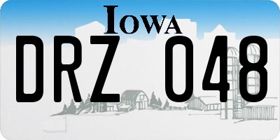 IA license plate DRZ048