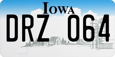 IA license plate DRZ064