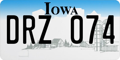 IA license plate DRZ074
