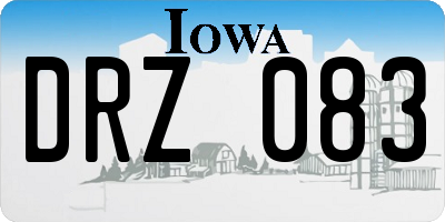 IA license plate DRZ083