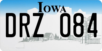 IA license plate DRZ084