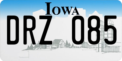 IA license plate DRZ085