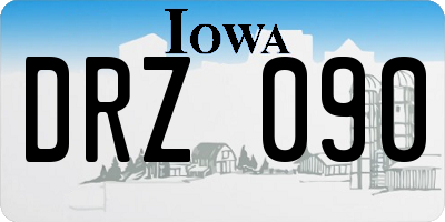 IA license plate DRZ090