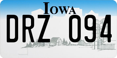 IA license plate DRZ094