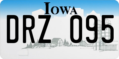 IA license plate DRZ095