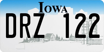 IA license plate DRZ122