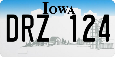 IA license plate DRZ124