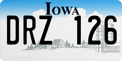 IA license plate DRZ126