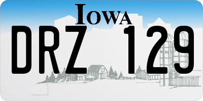 IA license plate DRZ129