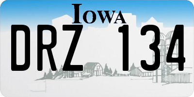 IA license plate DRZ134