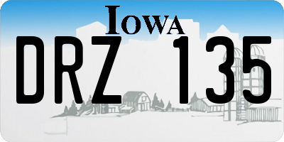 IA license plate DRZ135
