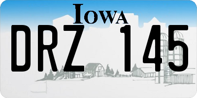 IA license plate DRZ145
