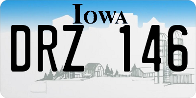 IA license plate DRZ146