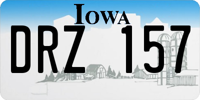 IA license plate DRZ157