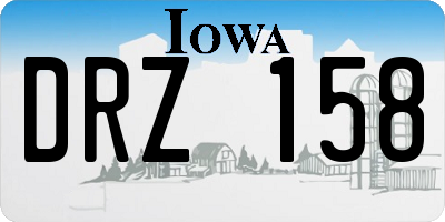 IA license plate DRZ158