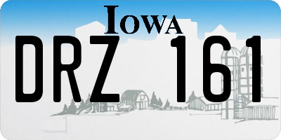 IA license plate DRZ161
