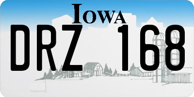 IA license plate DRZ168