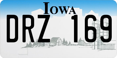 IA license plate DRZ169