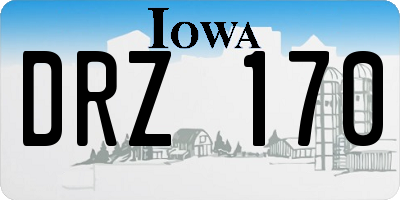 IA license plate DRZ170