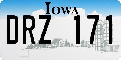 IA license plate DRZ171