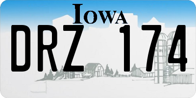 IA license plate DRZ174