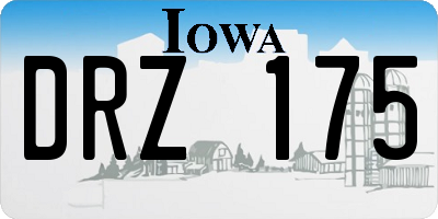 IA license plate DRZ175