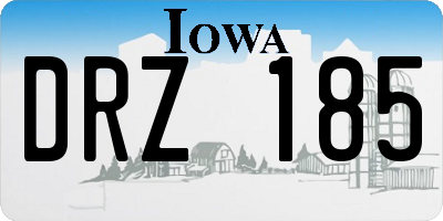 IA license plate DRZ185