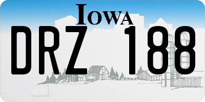IA license plate DRZ188