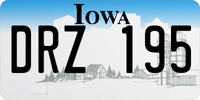 IA license plate DRZ195