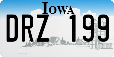 IA license plate DRZ199