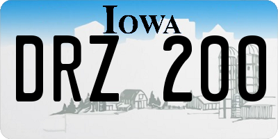 IA license plate DRZ200