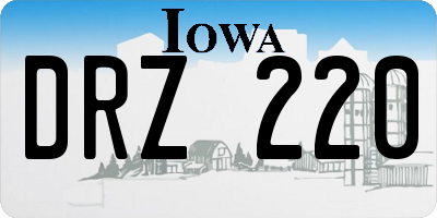 IA license plate DRZ220