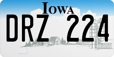 IA license plate DRZ224