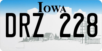 IA license plate DRZ228