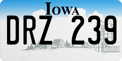 IA license plate DRZ239