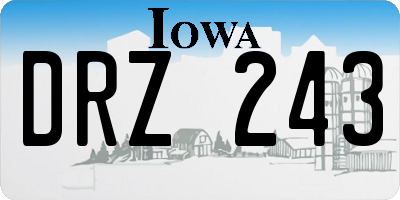 IA license plate DRZ243