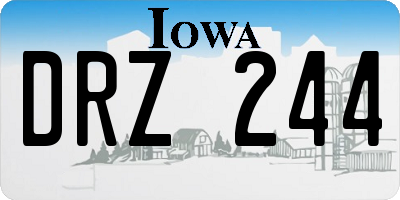 IA license plate DRZ244