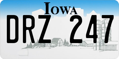 IA license plate DRZ247