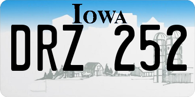 IA license plate DRZ252