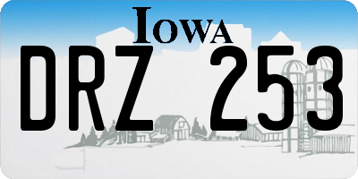 IA license plate DRZ253