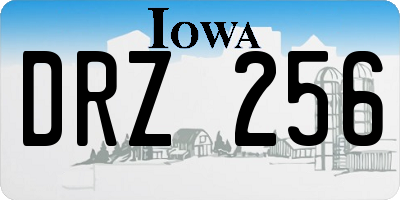 IA license plate DRZ256