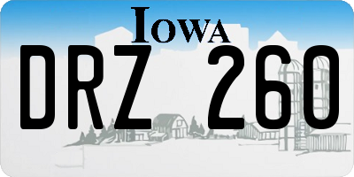 IA license plate DRZ260