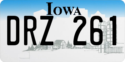 IA license plate DRZ261