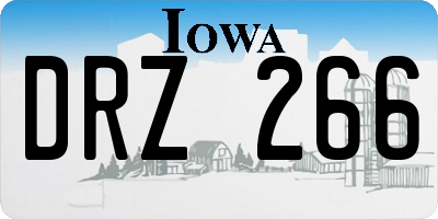IA license plate DRZ266