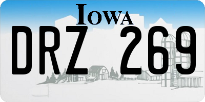 IA license plate DRZ269