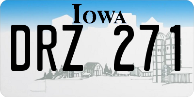 IA license plate DRZ271