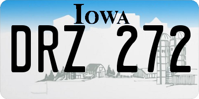 IA license plate DRZ272