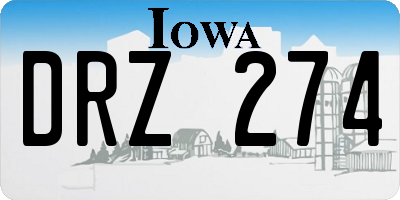 IA license plate DRZ274