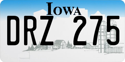 IA license plate DRZ275
