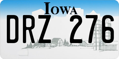 IA license plate DRZ276